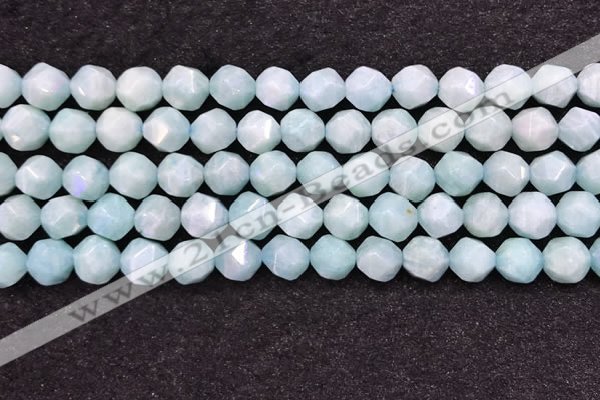 CAM1707 15.5 inches 10mm faceted nuggets amazonite gemstone beads