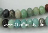 CAM171 15.5 inches 5*8mm faceted rondelle amazonite gemstone beads