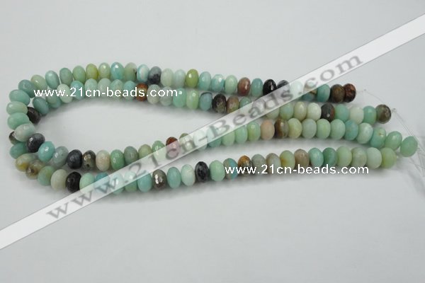 CAM171 15.5 inches 5*8mm faceted rondelle amazonite gemstone beads