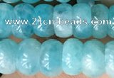 CAM1711 15.5 inches 4.5*8mm rondelle natural amazonite beads