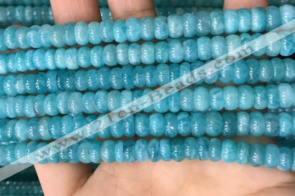 CAM1714 15.5 inches 3*7mm - 4*8mm rondelle natural amazonite beads