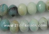 CAM173 15.5 inches 10*14mm faceted rondelle amazonite gemstone beads