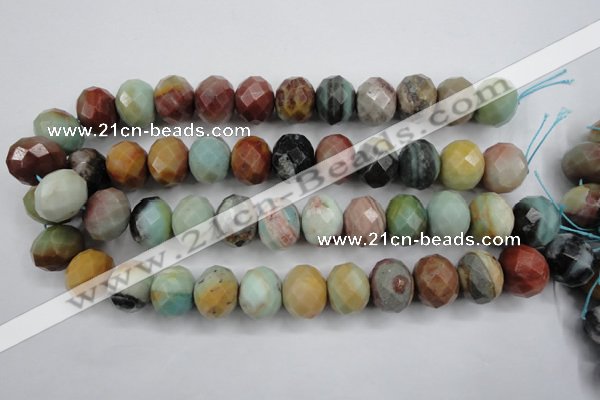 CAM176 15.5 inches 16*20mm faceted rondelle amazonite gemstone beads