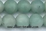 CAM1786 15 inches 8mm round matte amazonite beads, 2mm hole