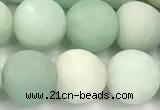 CAM1797 15 inches 8mm round matte amazonite beads