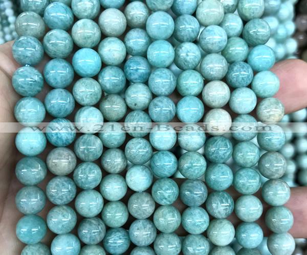 CAM1812 15 inches 8mm round amazonite gemstone beads