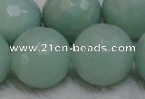 CAM182 15.5 inches 16mm faceted round amazonite gemstone beads