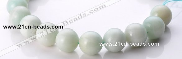 CAM23 15.5 inches natural amazonite round 20mm beads Wholesale