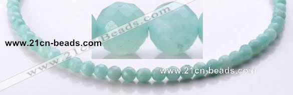 CAM26 faceted round 6mm natural amazonite stone beads wholesale