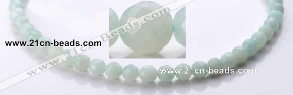 CAM27 faceted round natural amazonite 8mm stone beads Wholesale