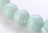 CAM30 natural amazonite faceted round 14mm stone beads Wholesale