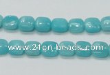 CAM305 15.5 inches 8*8mm square natural peru amazonite beads wholesale