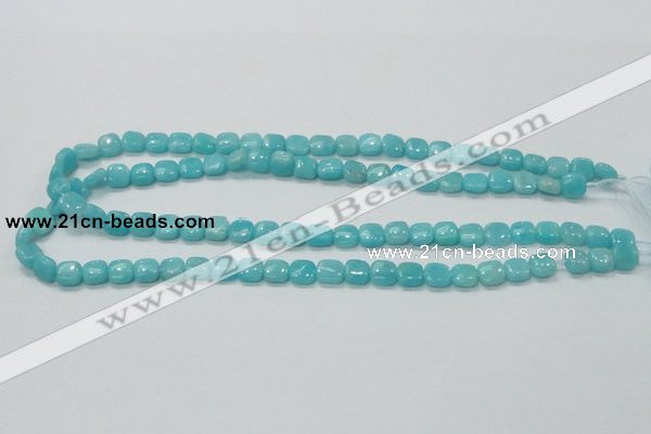 CAM305 15.5 inches 8*8mm square natural peru amazonite beads wholesale