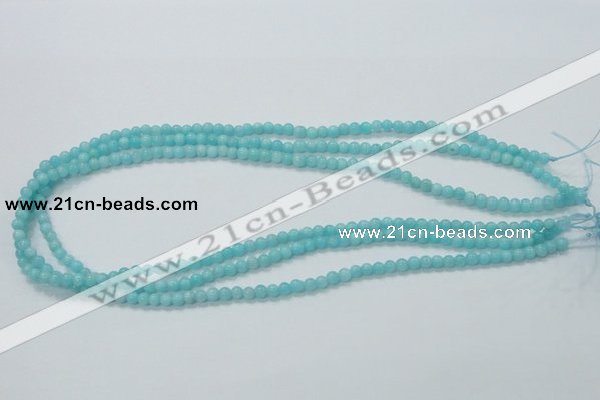 CAM307 15.5 inches 4mm round natural peru amazonite beads wholesale