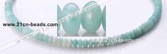 CAM31 4*6mm rondelle natural amazonite gemstone beads Wholesale