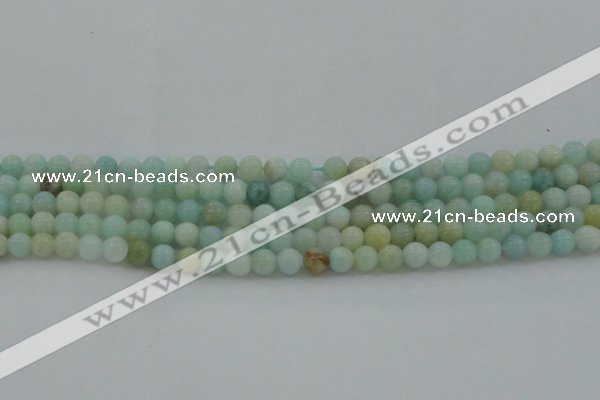 CAM321 15.5 inches 6mm round natural peru amazonite beads