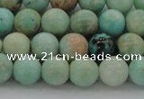 CAM322 15.5 inches 8mm round natural peru amazonite beads