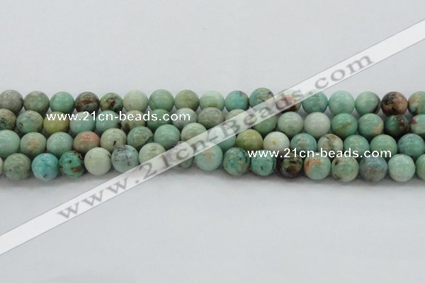 CAM324 15.5 inches 12mm round natural peru amazonite beads