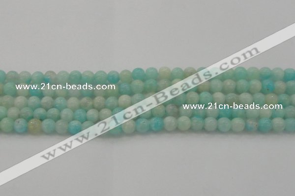 CAM332 15.5 inches 7mm round natural peru amazonite beads