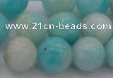 CAM335 15.5 inches 12mm round natural peru amazonite beads