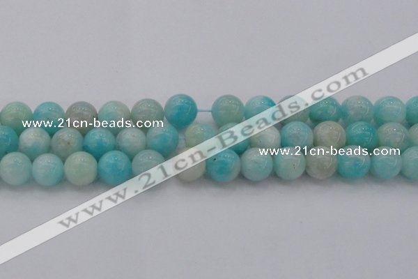 CAM335 15.5 inches 12mm round natural peru amazonite beads