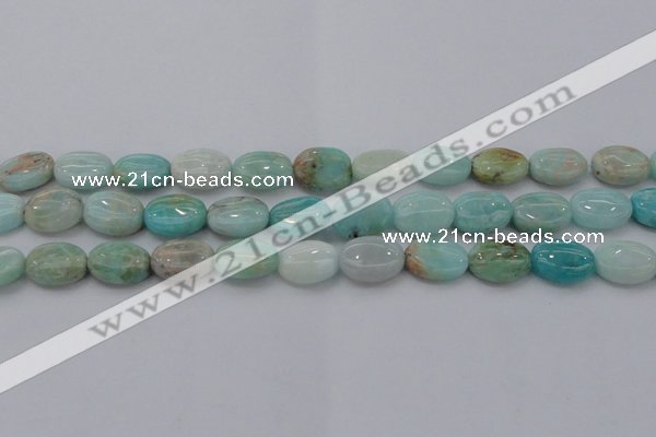 CAM338 15.5 inches 12*16mm oval natural peru amazonite beads