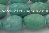 CAM342 15.5 inches 13*18mm faceted nuggets natural peru amazonite beads