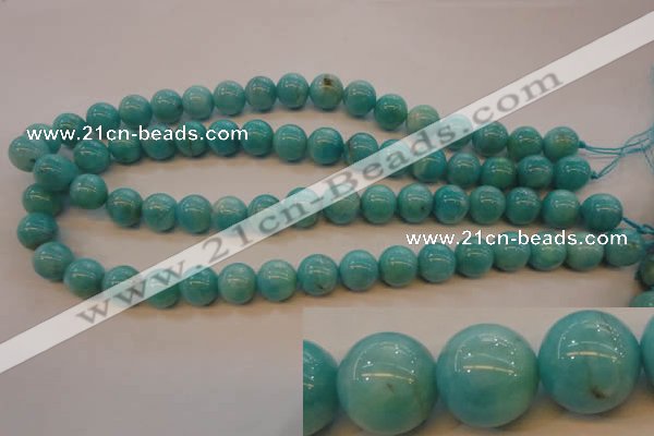 CAM354 15.5 inches 12mm round natural peru amazonite beads wholesale