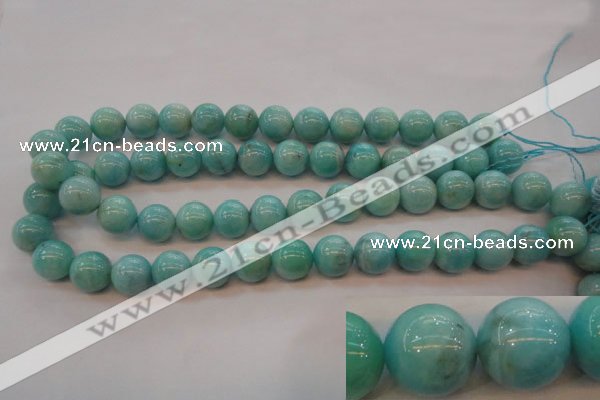 CAM355 15.5 inches 14mm round natural peru amazonite beads wholesale