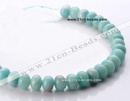 CAM36 10*14mm natural amazonite rondelle beads Wholesale