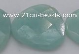 CAM367 15.5 inches 33*33mm faceted triangle amazonite beads