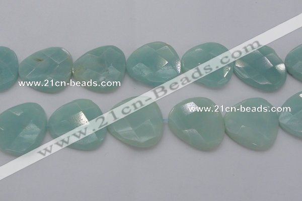 CAM367 15.5 inches 33*33mm faceted triangle amazonite beads