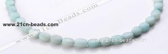 CAM37 5*7mm natural amazonite flat oval gemstone beads Wholesale