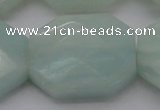 CAM370 15.5 inches 25*30mm faceted octagonal amazonite beads