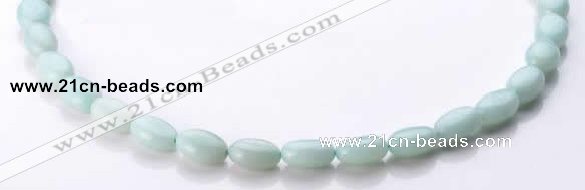 CAM38 flat oval natural amazonite 8*12mm beads Wholesale