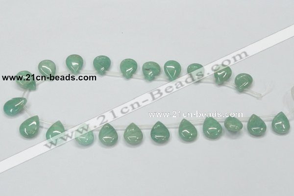 CAM416 15.5 inches 13*18mm flat teardrop natural russian amazonite beads