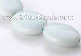 CAM42 15*20mm flat oval natural amazonite beads Wholesale