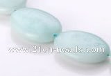 CAM43 flat oval 18*25mm natural amazonite beads wholesale