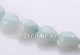 CAM44 8*10mm natural amazonite flat teardrop beads Wholesale