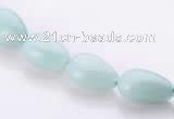 CAM45 8*12mm natural amazonite flat teardrop beads Wholesale