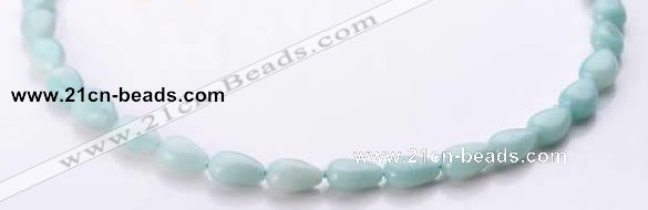 CAM45 8*12mm natural amazonite flat teardrop beads Wholesale