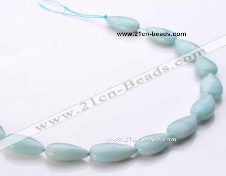 CAM50 flat teardrop natural amazonite 13*22mm beads Wholesale