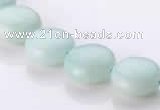 CAM58 12mm coin natural amazonite gemstone beads Wholesale