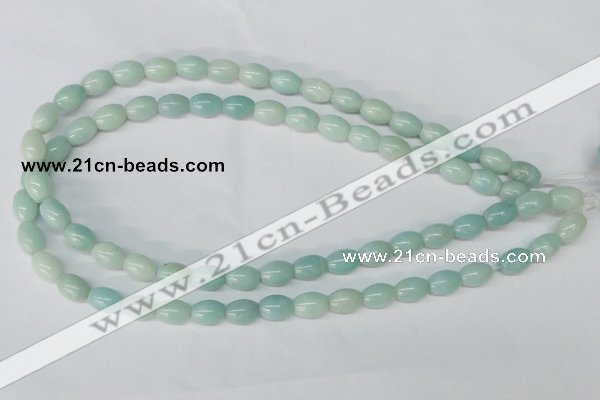 CAM602 15.5 inches 8*11mm rice Chinese amazonite gemstone beads