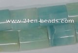 CAM606 15.5 inches 15*20mm flat tube Chinese amazonite beads