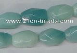 CAM609 15.5 inches 13*18mm faceted nugget Chinese amazonite beads