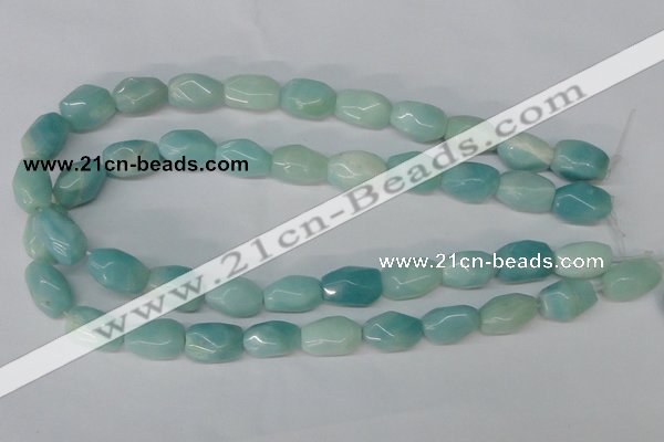 CAM609 15.5 inches 13*18mm faceted nugget Chinese amazonite beads