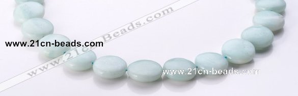 CAM61 coin natural amazonite 18mm gemstone beads Wholesale