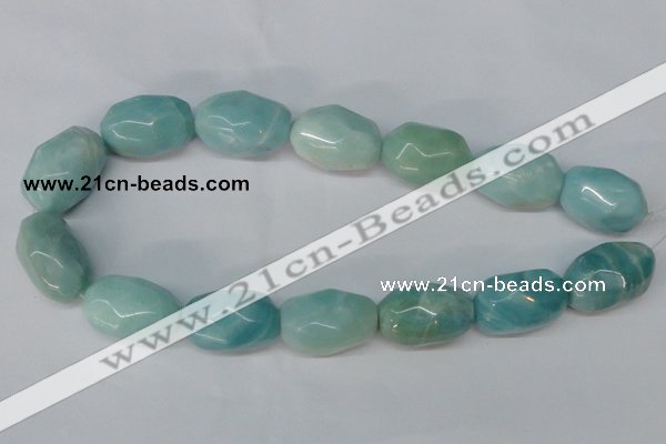 CAM610 15.5 inches 18*28mm faceted nugget Chinese amazonite beads