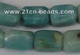 CAM614 15.5 inches 14*20mm faceted nuggets Chinese amazonite beads